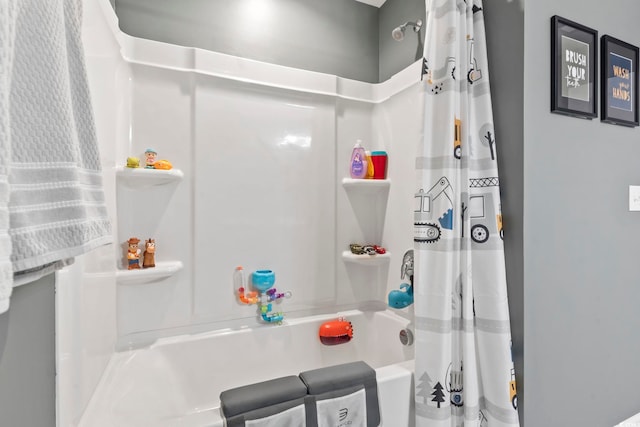 4927 Sandlewood Dr, Myrtle Beach, SC 29579 - bathroom featuring shower / bath combination with curtain