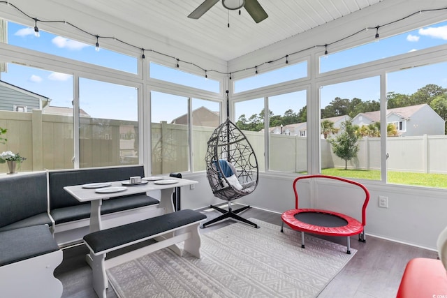 4927 Sandlewood Dr, Myrtle Beach, SC 29579 - sunroom / solarium featuring healthy amount of natural light and ceiling fan