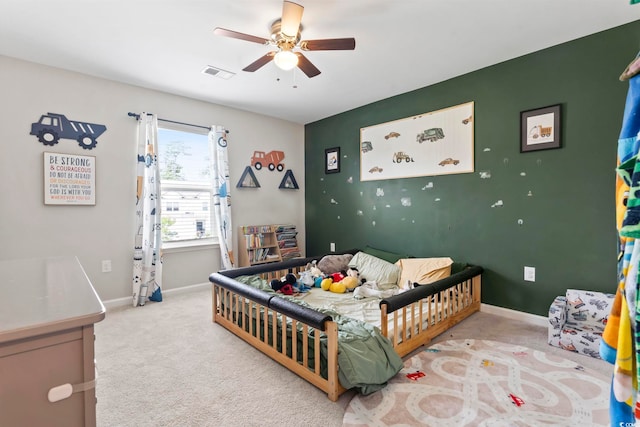 4927 Sandlewood Dr, Myrtle Beach, SC 29579 - carpeted bedroom with baseboards and a ceiling fan