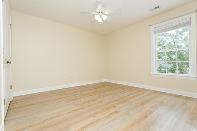 112 Molinia Dr, Murrells Inlet, SC 29576 - spare room featuring light wood finished floors, baseboards, and a ceiling fan
