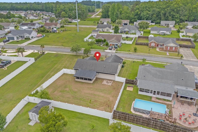 1220 Dunraven Ct, Conway, SC 29527 - aerial view of residential area with a pool area