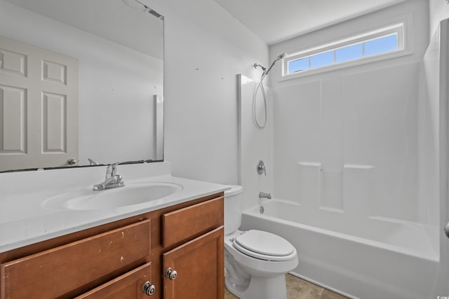 1220 Dunraven Ct, Conway, SC 29527 - bathroom with vanity, toilet, and tub / shower combination