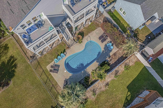 1613 Havens Dr, North Myrtle Beach, SC 29582 - drone / aerial view of a pool area
