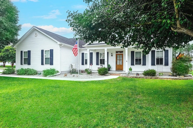 548 Fox Chase Dr, Conway, SC 29527 - view of front of house featuring covered porch and a front lawn