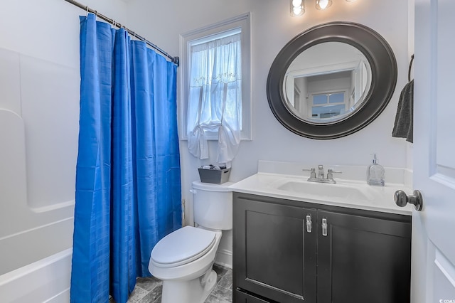 548 Fox Chase Dr, Conway, SC 29527 - full bathroom with toilet, vanity, and shower / bath combo