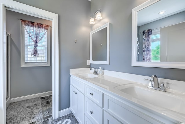 548 Fox Chase Dr, Conway, SC 29527 - full bathroom featuring double vanity and baseboards