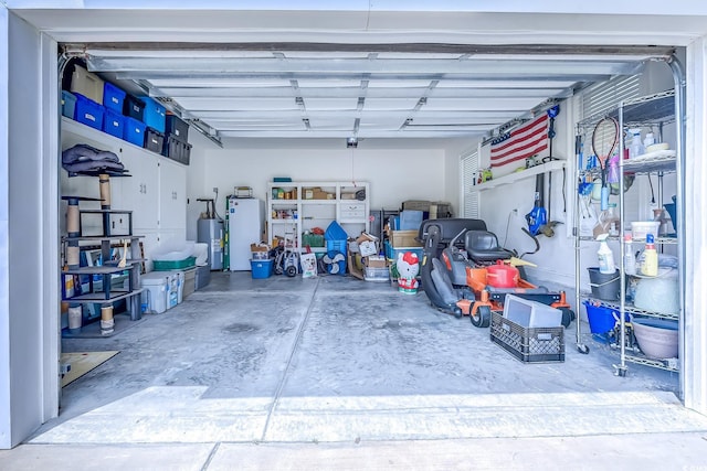 548 Fox Chase Dr, Conway, SC 29527 - garage with water heater and refrigerator