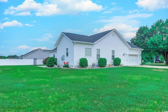548 Fox Chase Dr, Conway, SC 29527 - view of home's exterior with a garage, driveway, and a shingled roof