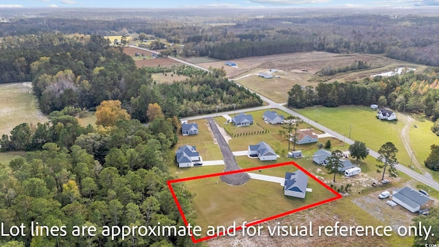 1900 Blue Bird Rd, Loris, SC 29569 - view of property location with a heavily wooded area and property parcel outlined