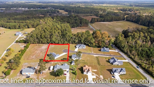 1900 Blue Bird Rd, Loris, SC 29569 - view of property location with a forest and property parcel outlined