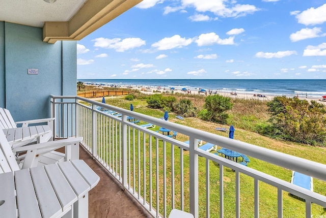 2501 S Ocean Blvd Unit 111, Myrtle Beach, SC 29577 - balcony featuring view of water and beach