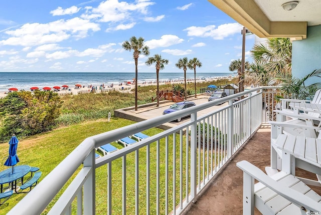2501 S Ocean Blvd Unit 111, Myrtle Beach, SC 29577 - balcony with view of water and beach