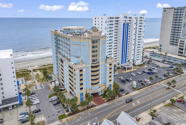 2501 S Ocean Blvd Unit 111, Myrtle Beach, SC 29577 - bird's eye view of waterfront with a beach and apartment complex / building