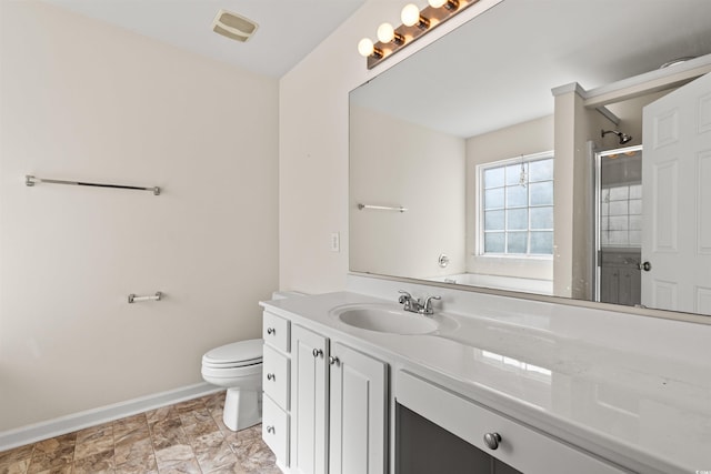 2336 Windmill Way, Myrtle Beach, SC 29579 - full bathroom featuring baseboards, vanity, toilet, and a shower