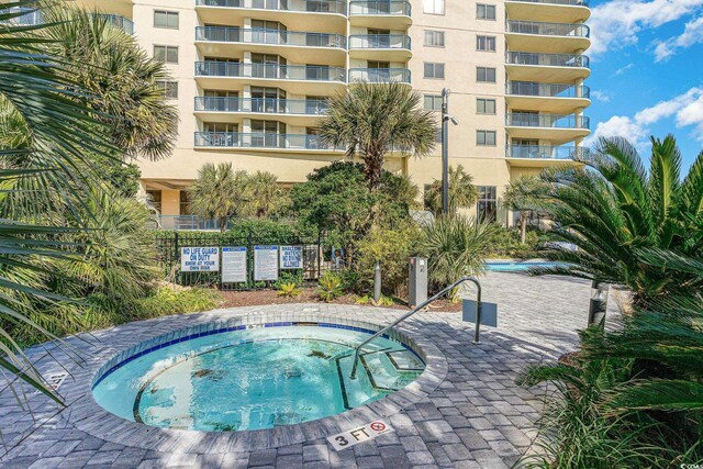 213 Westleton Dr Unit 16B, Myrtle Beach, SC 29572 - view of pool with a hot tub