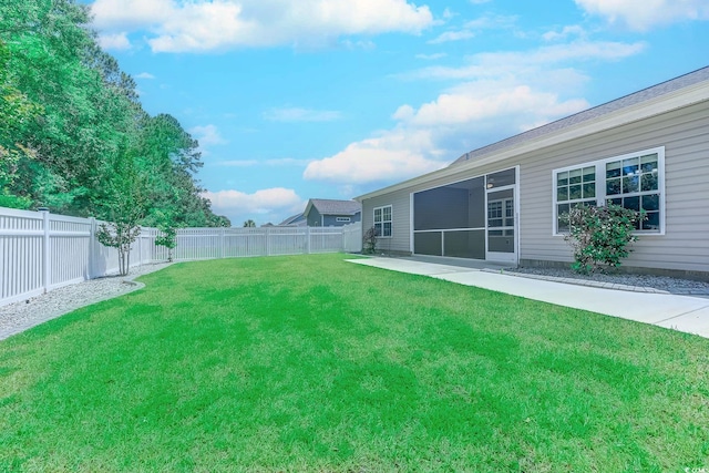 617 Chiswick Dr, Conway, SC 29526 - view of yard featuring a sunroom and a patio
