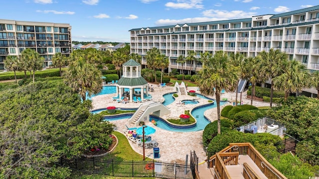 601 Retreat Beach Cir Unit 213, Pawleys Island, SC 29585 - view of pool featuring a gazebo
