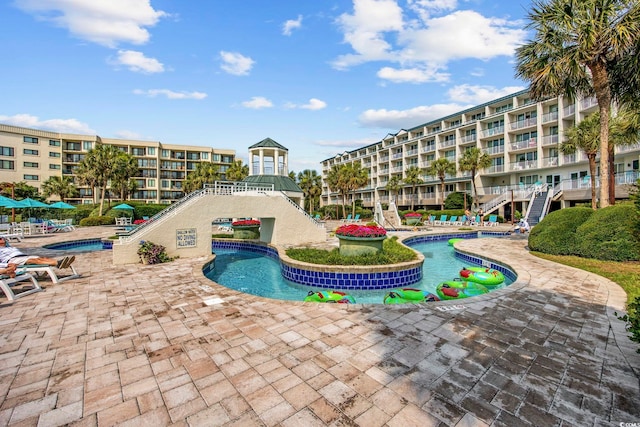 601 Retreat Beach Cir Unit 213, Pawleys Island, SC 29585 - community pool with a patio area and a jacuzzi