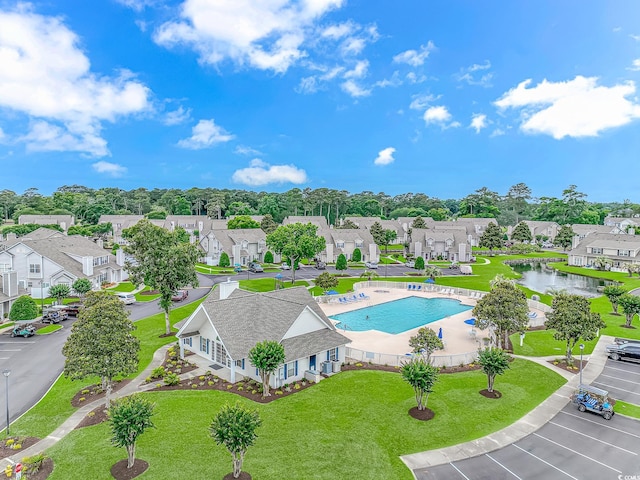 503 20th Ave N Unit 15B, North Myrtle Beach, SC 29582 - aerial perspective of suburban area featuring a pool