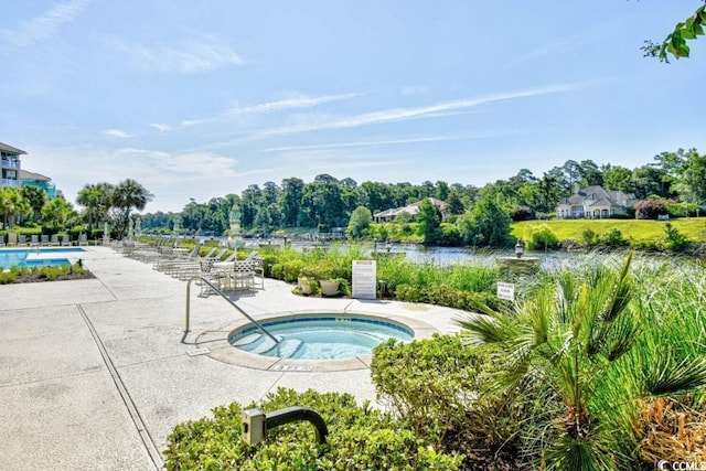 2180 Waterview Dr Unit 635, North Myrtle Beach, SC 29582 - community pool featuring a hot tub and a patio area