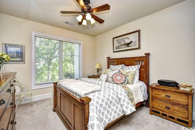2180 Waterview Dr Unit 635, North Myrtle Beach, SC 29582 - bedroom featuring light carpet and ceiling fan