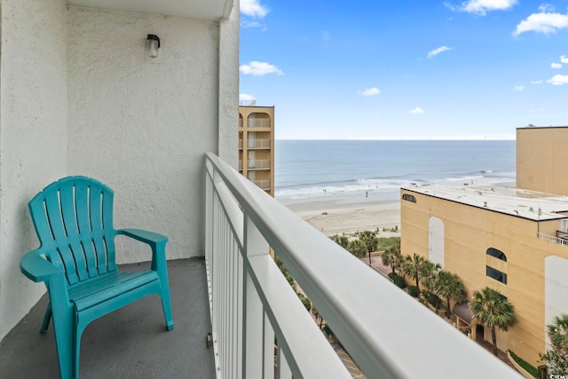 1207 S Ocean Blvd Unit 51001, Myrtle Beach, SC 29577 - balcony featuring view of water and beach