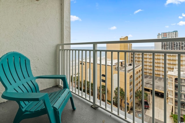 1207 S Ocean Blvd Unit 51001, Myrtle Beach, SC 29577 - balcony featuring a water view and a view of city