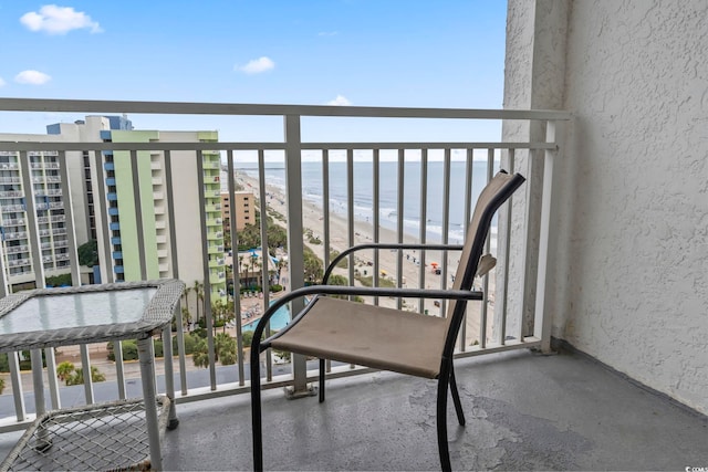 1207 S Ocean Blvd Unit 51312, Myrtle Beach, SC 29577 - balcony featuring view of water and beach