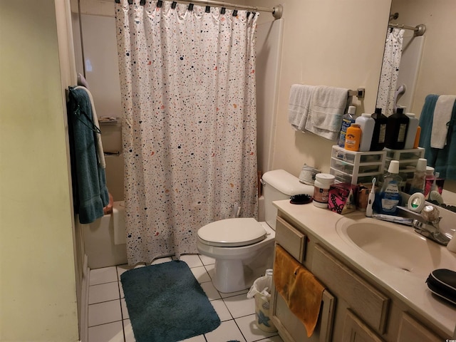 330 S Middleton Dr Unit 603, Calabash, NC 28467 - full bathroom featuring tile patterned floors, vanity, shower / tub combo with curtain, and toilet