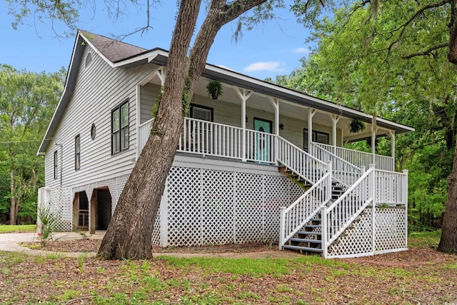 1936 Lees Landing Cir, Conway, SC 29526 - view of front facade featuring stairway and covered porch