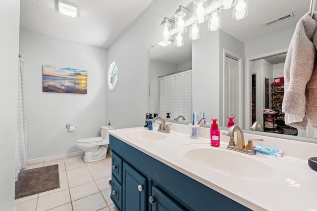 1936 Lees Landing Cir, Conway, SC 29526 - full bathroom with double vanity, tile patterned floors, and curtained shower