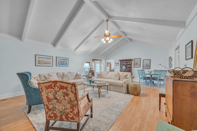 196 John Waites Ct, Georgetown, SC 29440 - living area featuring light wood-style flooring, a ceiling fan, and baseboards