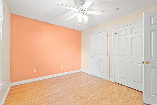 6016 Dick Pond Rd Unit 109, Myrtle Beach, SC 29588 - unfurnished bedroom with light wood-style floors, baseboards, and a ceiling fan