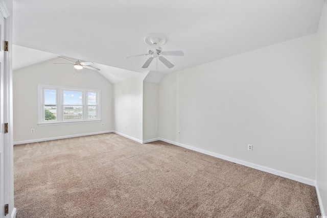 465 Vereen Rd Unit 10, Murrells Inlet, SC 29576 - additional living space with a ceiling fan, carpet flooring, baseboards, and vaulted ceiling