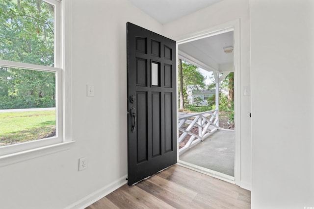 203 Deer Trce, Myrtle Beach, SC 29588 - foyer entrance with light wood-style floors and baseboards