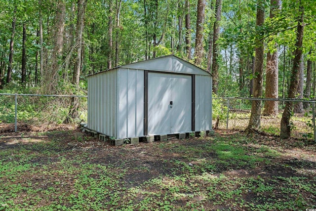 203 Deer Trce, Myrtle Beach, SC 29588 - view of shed with a view of trees