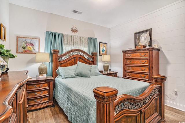 1904 Ronald Phillips Ave, Conway, SC 29527 - bedroom with wood finished floors and wooden walls