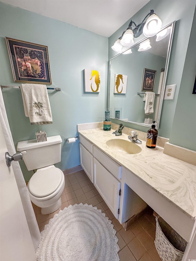 2101 S Ocean Blvd Unit A-4, North Myrtle Beach, SC 29582 - bathroom featuring tile patterned floors, toilet, and vanity