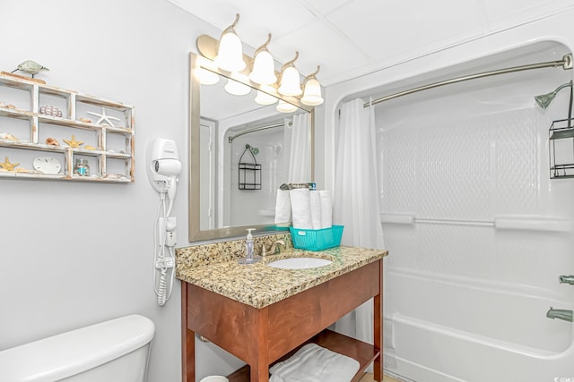 2000 N Ocean Blvd Unit Ph 15, Myrtle Beach, SC 29577 - bathroom featuring vanity, toilet, and shower / bath combination with curtain