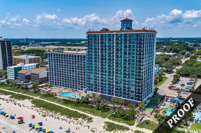 3000 N Ocean Blvd Unit 1406, Myrtle Beach, SC 29572 - drone / aerial view of a pool