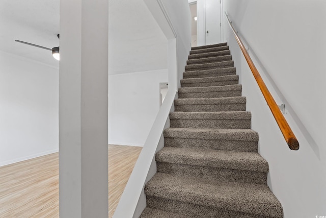 218 Waccamaw Village Dr Unit 218, Myrtle Beach, SC 29579 - stairway featuring wood finished floors and baseboards
