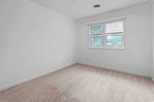 218 Waccamaw Village Dr Unit 218, Myrtle Beach, SC 29579 - carpeted empty room featuring crown molding, baseboards, and a ceiling fan