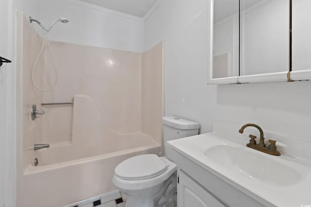 218 Waccamaw Village Dr Unit 218, Myrtle Beach, SC 29579 - full bathroom featuring crown molding, washtub / shower combination, vanity, and toilet