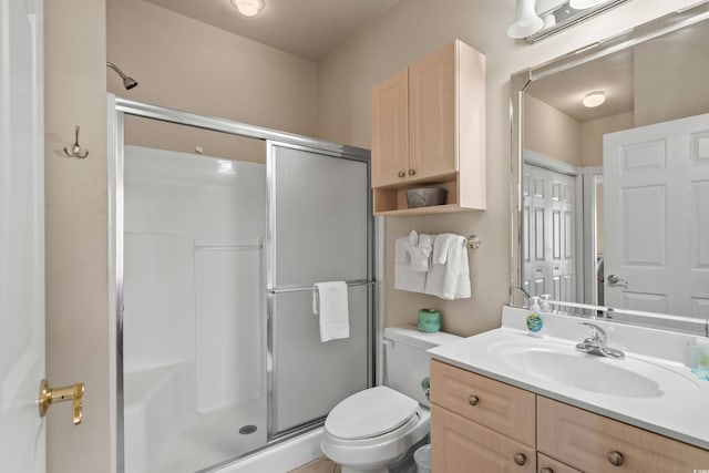 4890 Luster Leaf Cir Unit 201, Myrtle Beach, SC 29577 - full bathroom featuring a shower stall, toilet, and vanity