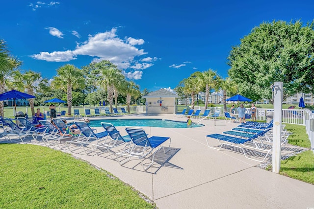 4890 Luster Leaf Cir Unit 201, Myrtle Beach, SC 29577 - community pool featuring a patio
