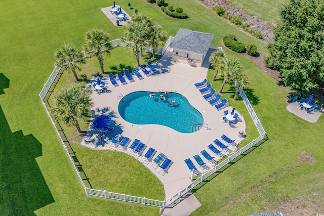 4890 Luster Leaf Cir Unit 201, Myrtle Beach, SC 29577 - bird's eye view of a pool area