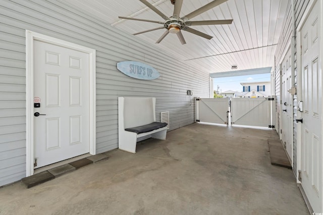 204 33rd Ave N, North Myrtle Beach, SC 29582 - view of patio with a gate and ceiling fan