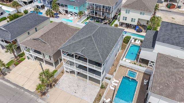 204 33rd Ave N, North Myrtle Beach, SC 29582 - aerial view of residential area featuring a pool