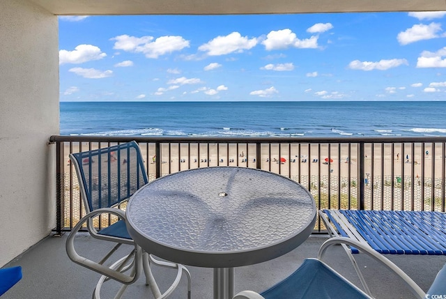 2511 S Ocean Blvd Unit 507G, Myrtle Beach, SC 29577 - balcony featuring view of water and beach