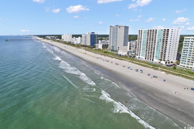 2511 S Ocean Blvd Unit 507G, Myrtle Beach, SC 29577 - drone / aerial view of waterfront with a beach